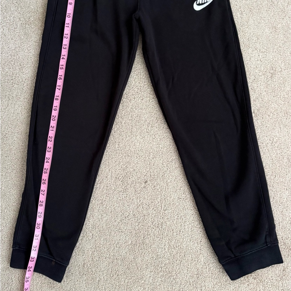 Nike Kids Black Sweatpants with White Swoosh